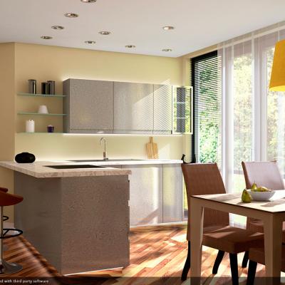 Final Render Chiswick Ap2 Livingroom Kitchen View3 Vers2